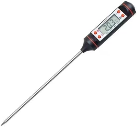 Profesyonel Dijital Gıda ve Et Termometresi, Paslanmaz Çelik Uzun Prob, LCD Ekranlı Hızlı ve Hassas Ölçüm, BBQ Izgara Fırın Mutfak Kullanımı, -50°C / 300°C Geniş Ölçüm Aralığı, Taşınabilir ve Dayanık
