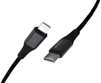 Type C-Lightning 27Watt PD Hızlı Şarj Kablosu, Siyah/Antrasit Metal (100 CM) - Görsel 2