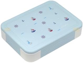 Alternative view of 1330ml Lunchbox Tek Katlı 5 Bölmeli PP Plastik Çocuk Sefer Tası Yemek Kutusu (Mavi)