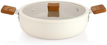 Ceramoni Seramik Basık Tencere 26 Cm-Krem