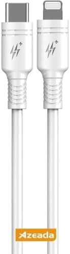 Azeada 27W Type-C to Lightning ile Uyumlu Şarj ve Data Kablosu 1m Beyaz PD-B82İB (Beyaz, Type-C to Lightning) - Görsel 2