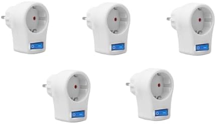 Anahtarlı Akım Korumalı Tekli Priz 10 Amper - 2510 Watt, , Bilgisayar, Buzdolabı, Televizyon, Çamaşır Makinesi, 5 Adet - Görsel 3