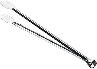 Klasik Metal Mangal Maşası 32 Cm-27 Cm Uzun-Kısa Boy Çelik Yemek Barbekü Izgara Kömür Köz (32 cm - 1 Adet) - Görsel 2