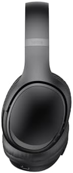 Bluetooth Kulaküstü Katlanabilir Kablosuz Kulaklık, 63 saat Batarya, TF Kart Desteği, Siyah