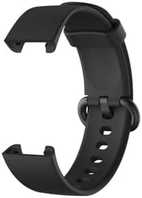 - Akıllı Saat Kordonu – Xiaomi Redmi Watch (Mi Watch Lite) Uyumlu, 44mm Silikon Spor Kayış - Siyah