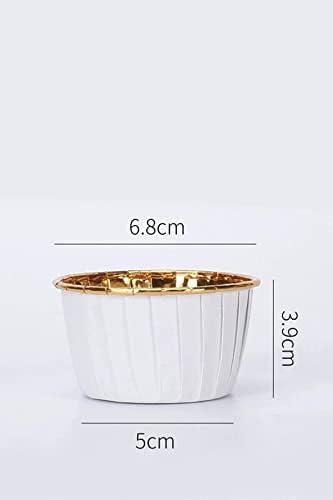 Alternative view of 25'li Beyaz Gold Muffin Kek Kalıbı, Kek Kapsülü Cupcake Kalıbı, Airfryer Uyumlu