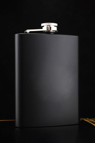 Çelik Mat Siyah 8 oz 240 ml İçki Matarası py77sy - Görsel 3