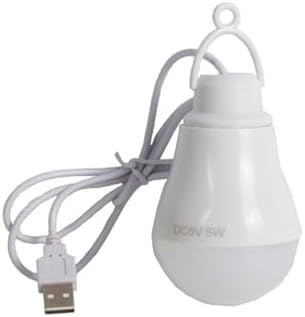 Usb Kablolu 5 Watt Beyaz Ledli Ampul%90 Enerji Tasarrufu Renkli Kasa (1 Metre USB Kablolu) - Görsel 3
