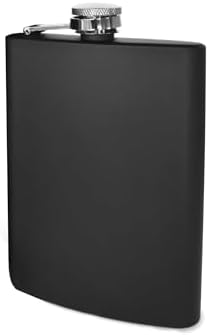Alternative view of Çelik Mat Siyah 8 oz 240 ml İçki Matarası py77sy