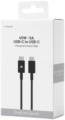 Alternative view of 45W-5A USB-C to USB-C Hızlı Şarj ve Data Kablosu 1m Siyah