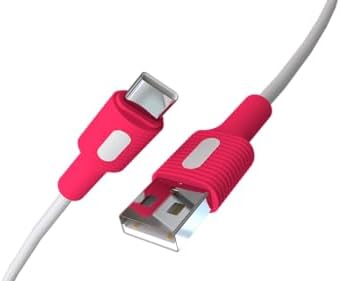 USB A-C Hızlı Şarj Kablosu (Beyaz + Beyaz/Pembe Uç) (150 CM) - Görsel 3