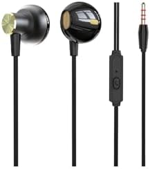 3.5 MM Jack Girişli Stereo Kulak İçi Metal Kablolu Kulaklık Konforlu Ses Siyah ile uyumlu - Görsel 3