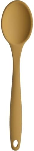 Silikon Servis ve Yemek Hazırlama Kaşığı, Yumuşak Uç, Komple Silikon, 27 cm, Sarı Kaşık, Yanmaz Yapışmaz, Tencere Çizmez, 1 Adet - Görsel 3