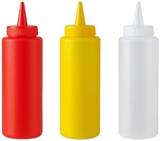 Alternative view of Sızdırmaz Kapaklı Yağlık ve Sosluk Seti, 330 ml, 3'lü Şişe Seti, Kırmızı Sarı Beyaz