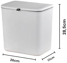 Alternative view of Mutfak Tezgah Üstü ve Dolap Askılı Çöp Kovası 12LT Gri