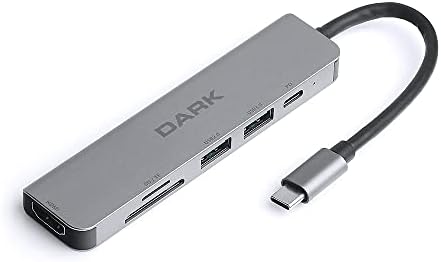 Dark USB 3.1 Type-C 6 in 1 HDMI/TF SD Kart Okuyucu/USB 3.0 & USB 2.0 / USB-C PD Dönüştürücü Çevirici HUB (DK-AC-U31X38) - Görsel 3