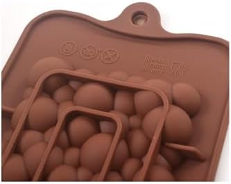 106- Siliko World Silikon Çikolata Bar Kalıpları, Ev Yapımı Çikolata Protein Ve Enerji Bar Kalıpları, Kahverengi - Görsel 3