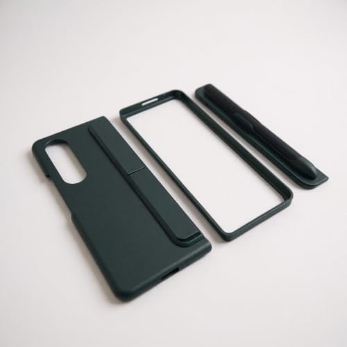 Z Fold 7 ile Uyumlu Çok Fonksiyonlu Sert Plastik Telefon Kılıfı, İster Standlı İster Kalemlik Bölmeli Stand Olarak Kullanılabilen,Katlanabilir Destek Ayaklı,Günlük Kullanıma Uygun (Lil) - Görsel 3