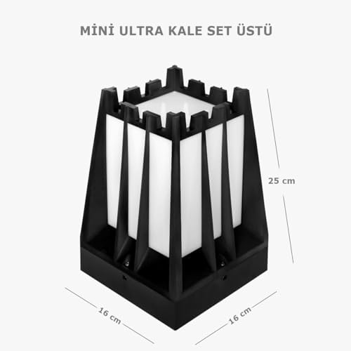 Alternative view of Bahçe Yol Aydınlatma Mini Ultra Kale Set Üstü Zita Bahçe Aydınlatma Armatürü Dış Mekan Bahçe Lambası E27 Duylu IP54 Suya Dayanıklı (Ampul Dahil Değildir)