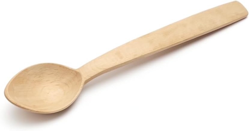 El Yapımı Yemek Karıştırma Kaşığı, Doğal Kayın Ağacı, Kimyasal İçermez, Dayanıklı - Görsel 3