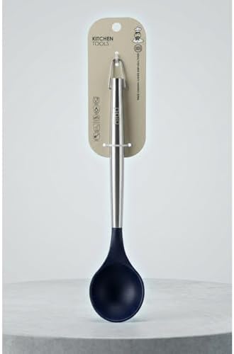 Alternative view of Silikon Servis Kepçesi Paslanmaz Çelik Saplı Lacivert 34 cm