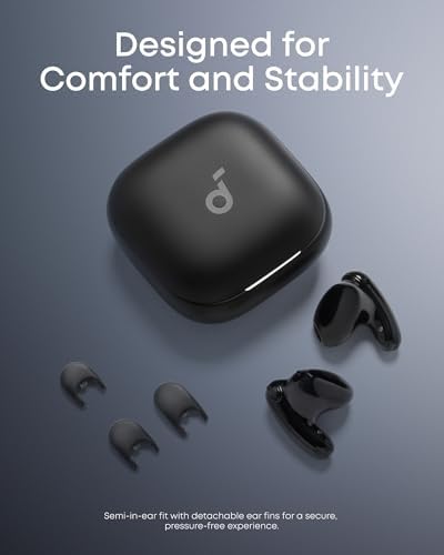 Alternative view of Soundcore Liberty Buds Bluetooth Kulaklık, Yarı Kulak İçi Tasarım, Gerçek Zamanlı Uyarlanabilir Gürültü Engelleme, Hızlı Şarj, Çeviri, 30 Saat Çalma Süresi, Siyah - D1200