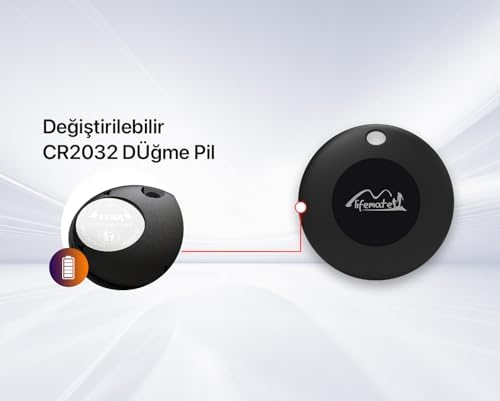 Lifemate LifeTag Apple ile Uyumlu MFI Lisanslı Smart Tag Akıllı Takip Cihazı - Siyah - Görsel 2