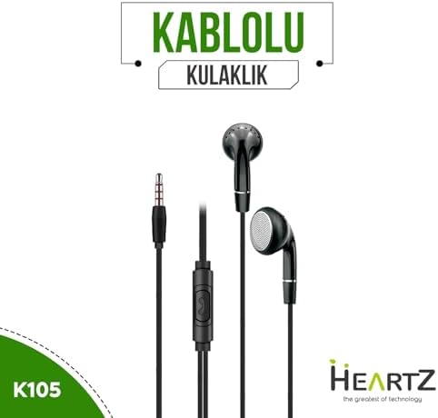 K105 STEREO 130 CM KLASİK ÇİVİ JACK EFSANE DÜZ MODEL DAHİLİ MİKROFONLU KABLOLU HİFİ HD SES KABLOLU KULAKLIK (SİYAH) - Görsel 3