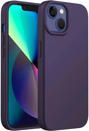 Merwish Apple iPhone 15 Plus Uyumlu Özel İpeksi Dokunuş Hissi Veren İçi Yumuşak Kadife Lansman Silikon Kılıf Kapak (Derin Mor) - Görsel 3
