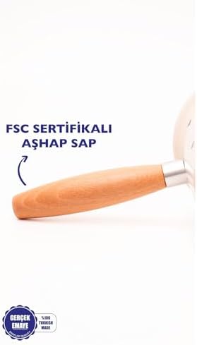 Alternative view of Black Cupid Emaye Ahşap Saplı Cezve (500Ml-6 Kişilik)