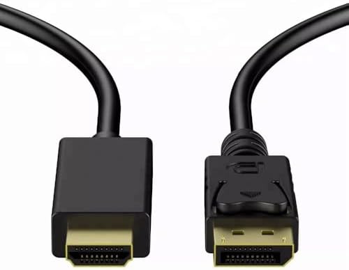 DisplayPort to HDTV Kablo 1.8 Metre 4K Ultra HD Görüntü Aktarım Kablosu Altın Uçlu Yüksek Hızlı Video Ses İletimi Monitör TV Projektör PC Laptop Uyumlu DP to HDMI | ZR798 - Görsel 2