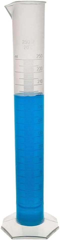 250 ml. Plastik Sıvı Hassas Ölçüm Aleti PP Class B Mezur thr294 - Görsel 3