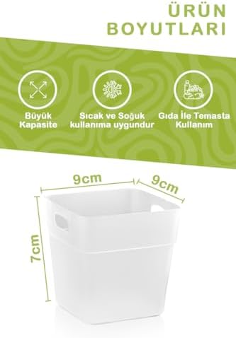 Mithra Life 6 Adet Şeffaf Buzdolabı Kapak İçi Düzenleyici ve Banyo Organizer, Çok Amaçlı Mutfak Çekmece Düzenleyici Seti, MIT1103