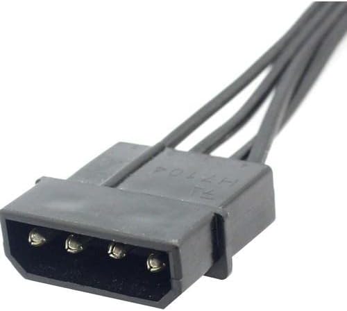 Alternative view of PX-4355 Molex to SATA Power Çoklayıcı Kablo, 4 Pin IDE PSU to 5 Port SATA Güç Kablosu, 60 cm%100 Saf Bakır HDD SSD DVD Güç Bağlantı Kablosu, PC Kasa İçi SATA Power Splitter