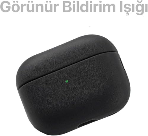Alternative view of Airpods 4. Nesil ile Uyumlu Leather Skin Serisi Parmak İzi Tutmayan Dış Yüzeye Sahip ve Mükemmel Koruma Sağlayan Orta Sertlikte Silikon Kılıf (Siyah, Airpods 4)