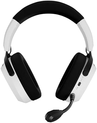Hawk Gaming HS420 7.1 Surround Tri-Mode Kablosuz/Bluetooth Oyuncu Kulaklığı (Beyaz) - Görsel 3