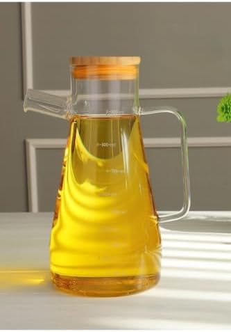 Bambu Kapaklı Borosilikat Cam Yağdanlık 900 ml MIT1070