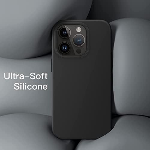 & AKSESUAR iPhone 14 Pro Max ile Uyumlu İçi Kadife Dışı Mat Yapıya Sahip Koruma Sağlayan Lansman Silikon Kılıf (Siyah) - Görsel 2