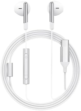 Acefast USB-C Kablolu Mikrofonlu Kulaklık Uzaktan Kumandalı Type-C Kulaklık 1.2 Metre - Beyaz - L3 - Görsel 3