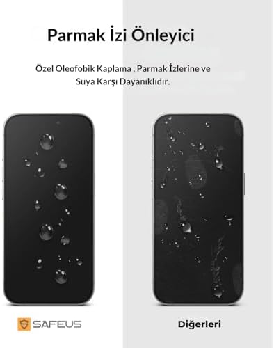 Tam Kaplayan Hayalet Parmak İzi Bırakmayan Safir Ekran Koruyucu Cam, iPhone 17 Pro Max İle Uyumlu - Görsel 3