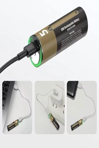 Alternative view of USB Type-C Şarjlı AA Pil 1.5V 1000+ Kez Şarj Edilebilir Lityum Kalem Pil 2'li Paket