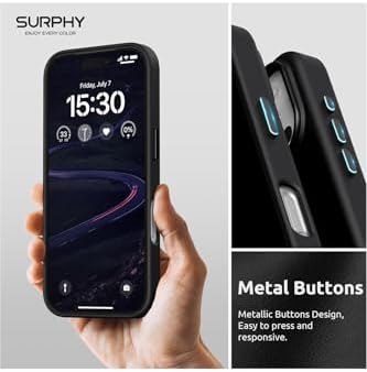 - iPhone 17 Pro ile uyumlu Kılıf Leather Magsafe ile uyumlu Deri Liquid Kapak Hassas Butonlu içi Kadife Sert Silikon - Görsel 3