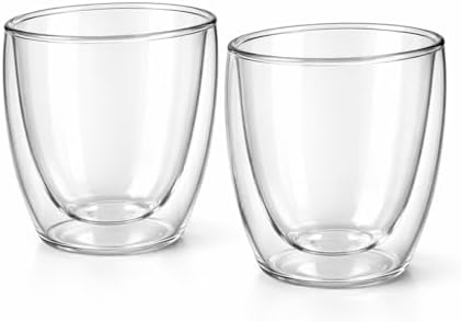 Needd Çift Katmanlı Cam Bardak Seti 2'li 250 ml | Borosilikat Double Wall Isı Yalıtımlı Şeffaf Kahve Bardağı | Americano, Latte, Cappuccino ve Soğuk İçecek için - Görsel 2