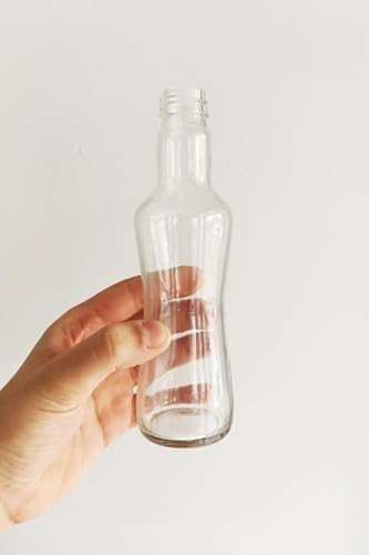 Alternative view of 250 ml Şeffaf İnce Belli Kapaklı Cam Şişe 250 cc Meşrubat Şişesi 6 Adet (Beyaz Kapak)