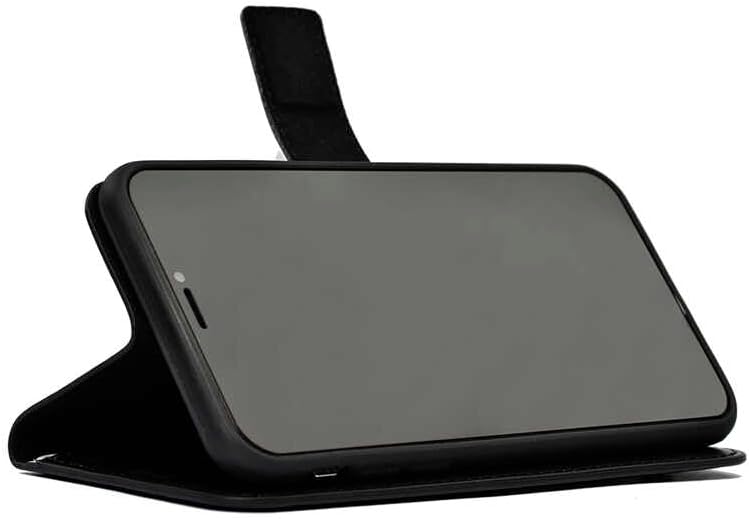 Alternative view of iPhone 11 Uyumlu Siyah Deri Görünümlü Manyetik Tam Koruma Cüzdan Kartlık Şık Telefon Kabı Stand Özellikli Kapaklı Kılıf