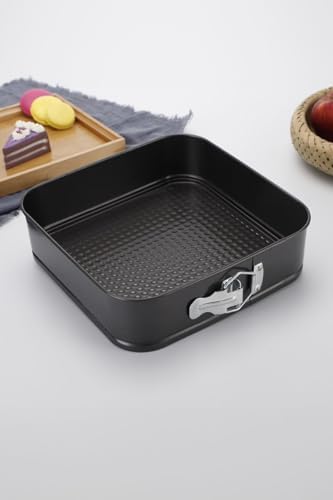 Karbon Çelik 24 cm Siyah Kare Kelepçeli Kek Pasta Kalıbı cin799sy - Görsel 3