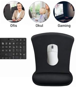 Alternative view of FlexPad Bilek Destekli Konfor Kaymaz Ergonomik Mouse Pad Siyah Siyah
