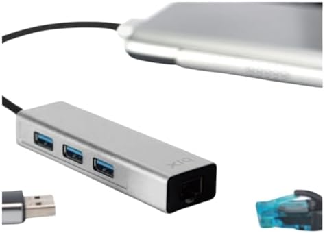BX06HB USB 3.0, 1000Mbps Güvenilir Kablolu Ağ Bağlantısı, 3 Portlu Çoklayıcı Hub Windows 10, 8.1, 8, 7, Vista, XP ve Mac OS 10 Uyumlu - Görsel 2
