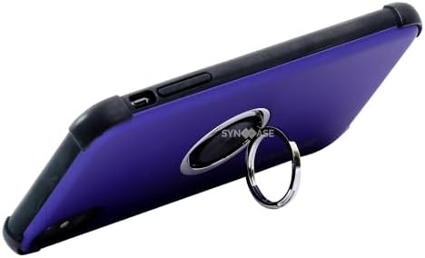 iPhone 11 Pro Max Mat Yüzey Halka Standlı Kılıf Ring Holder Parmak Tutuculu Darbe Emici Koruyucu Kapak Mor - Görsel 3