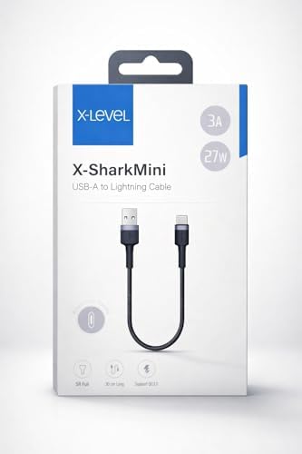 Alternative view of X-Level XCC8699 X-SharkMini USB-A to Lightning Hızlı Şarj ve Data Kablosu 30cm 3A 27W QC 3.0 PD Destekli 480 Mbps Veri Aktarım Örgü Hasır Alüminyum Uç Dayanıklı Kısa Şarj Kablosu | XCC8699